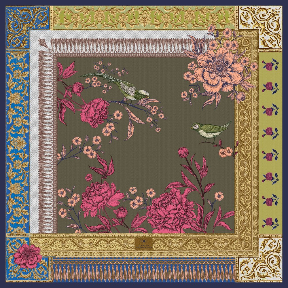 Tapestry Blooms Navy