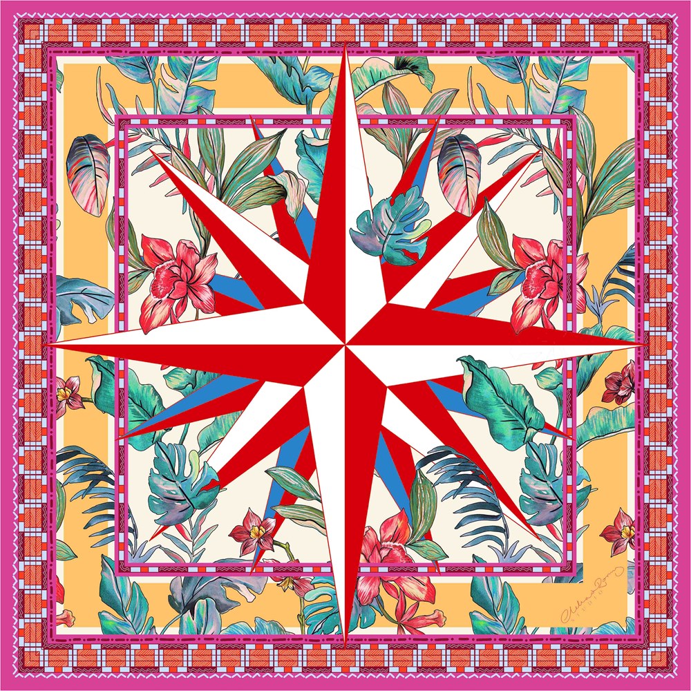 Tropical Compass Red