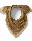 Fringed Monogram Camel