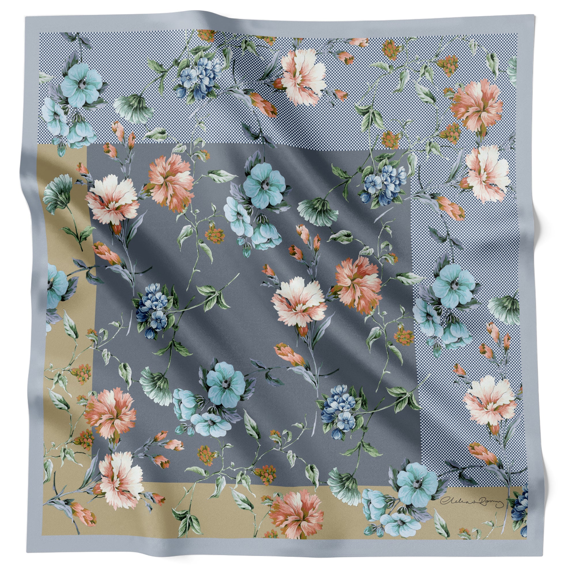 Blooming Trellis Smokey Blue