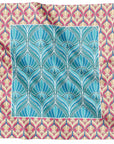 Peacock Print Blue