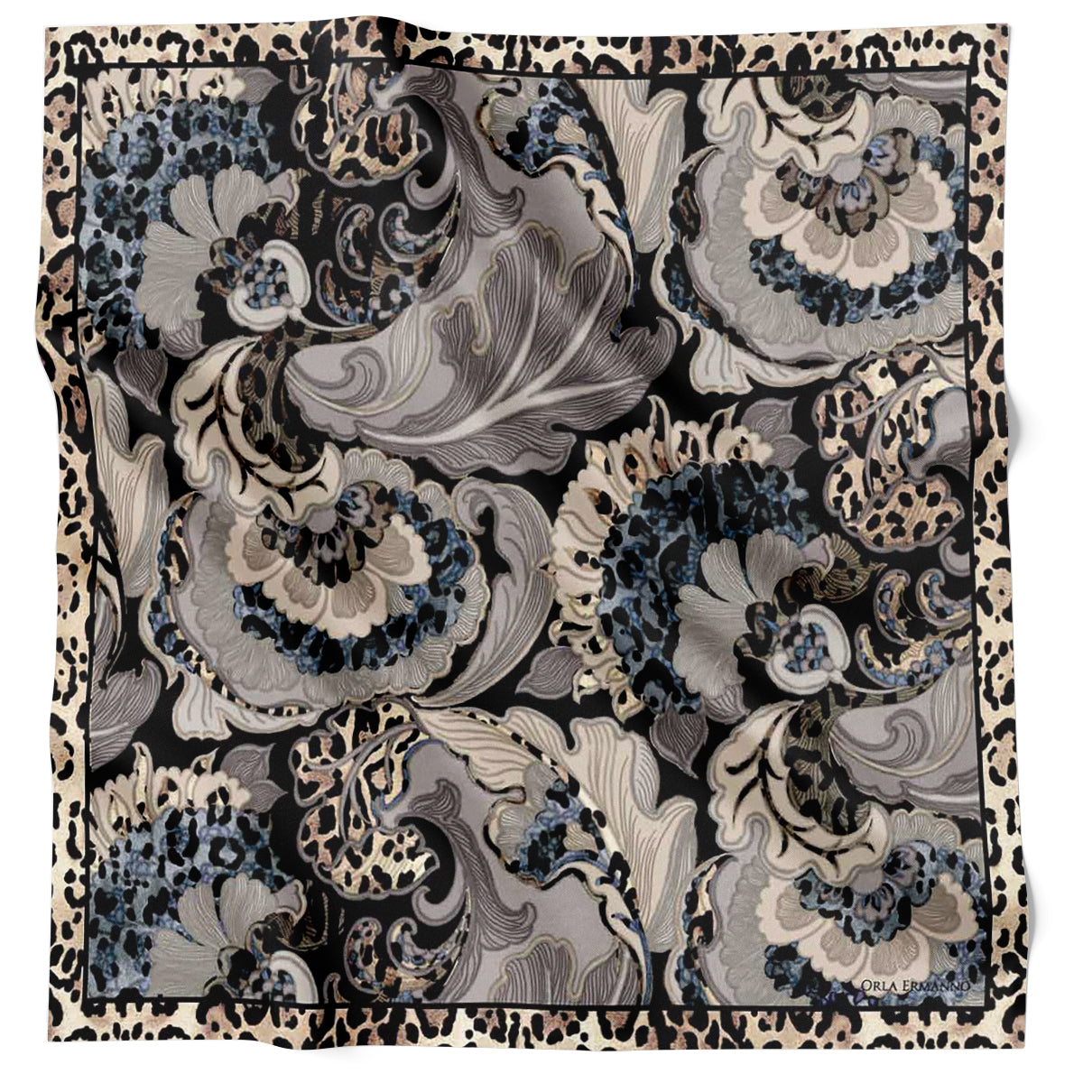 Leopard Brocade Grey