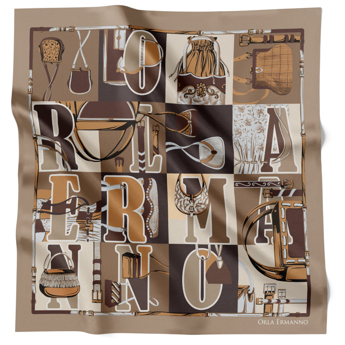Fringed Purse Strings Mocha Mousse