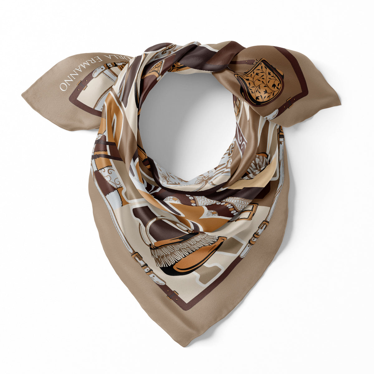 Fringed Purse Strings Mocha Mousse