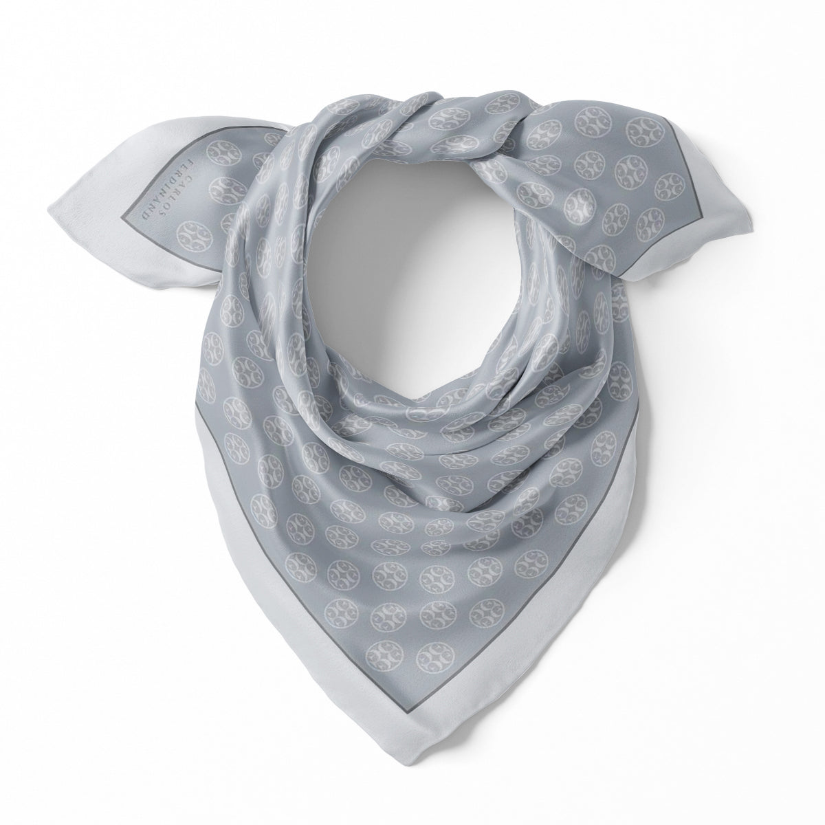 Fringed Monogram Grey