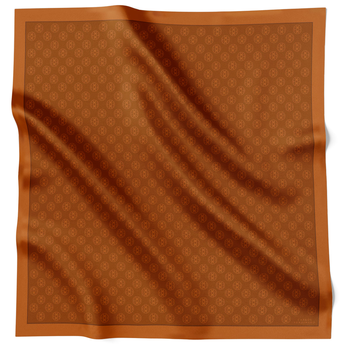 Fringed Monogram Burnt Orange