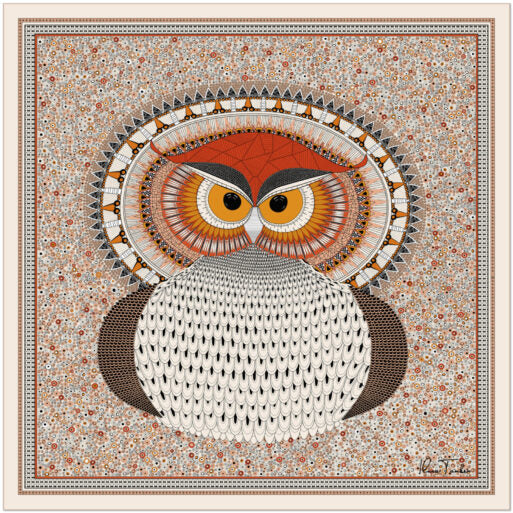 Owl Orange Red