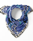 Leopard Brocade Blue