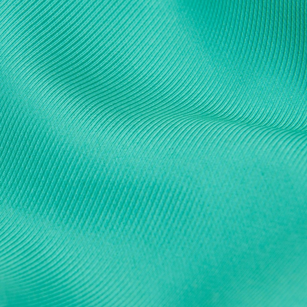 Turquoise 70 cm Ribbed Silk Scarf