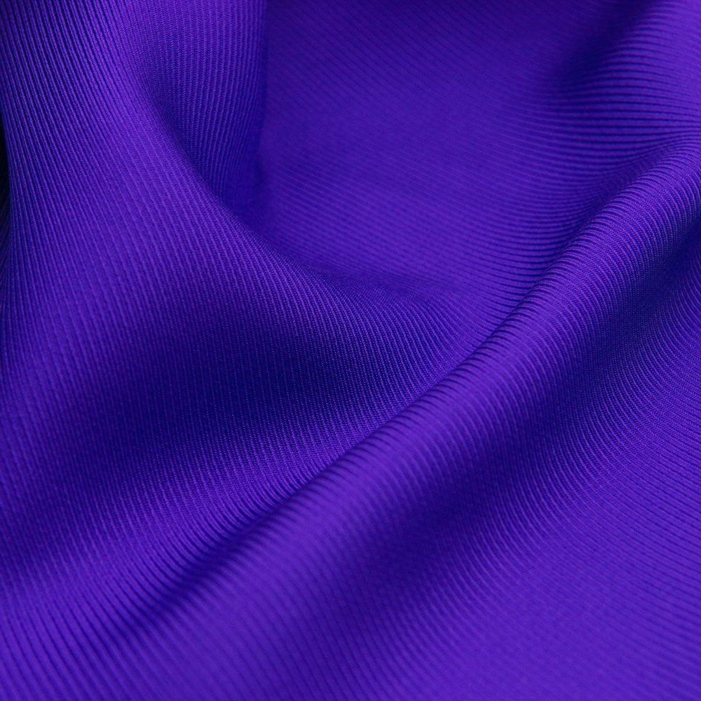 Violet 70cm Ribbed Silk Scarf