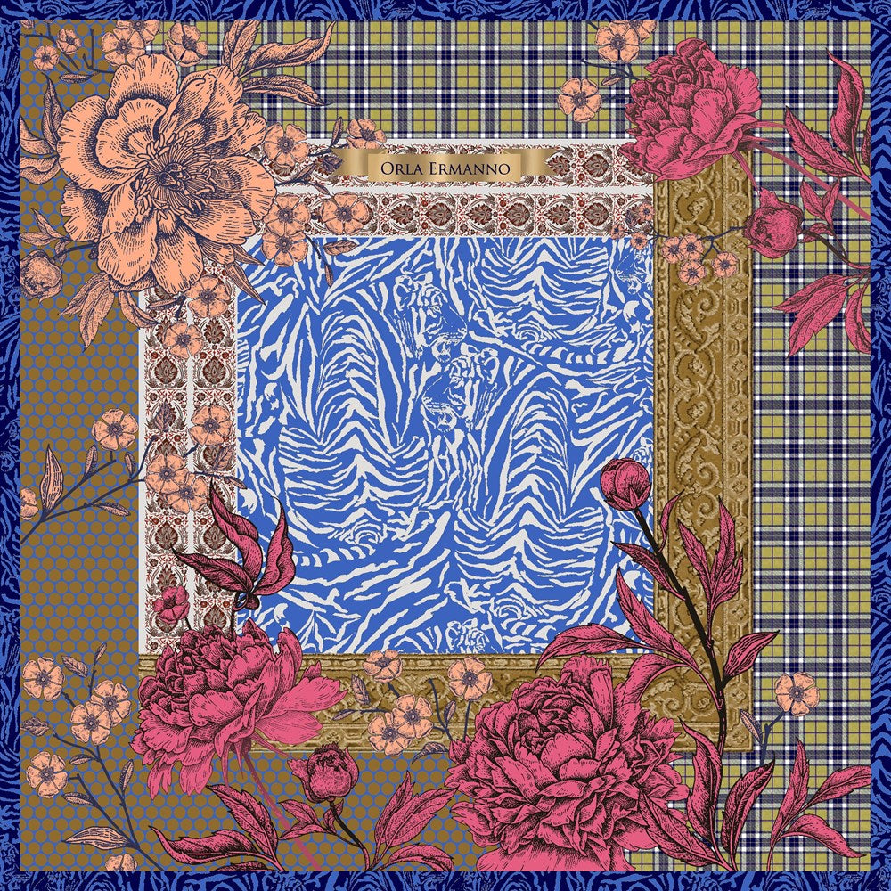Patterns & Peonies Blue